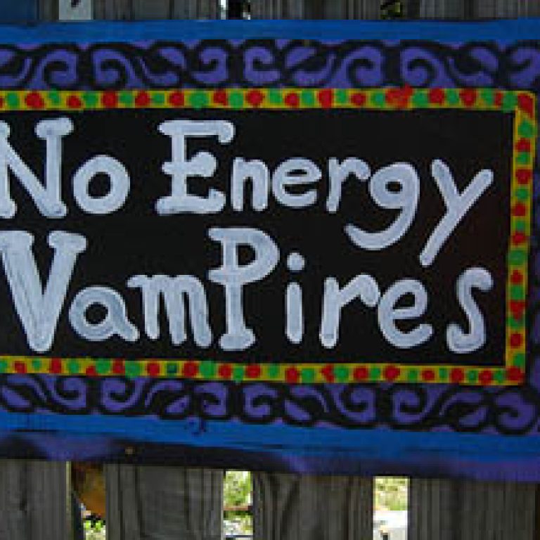 no energy vampires